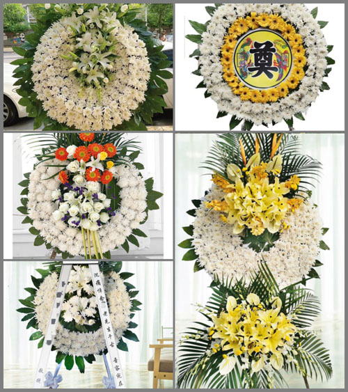 山东青岛平度市店子镇西羞鱼村花圈速递